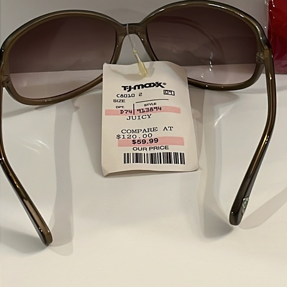 NWT Juicy Couture Sunglasses. Made in Italy. Debbie H/S warm brown color. - Picture 6 of 16